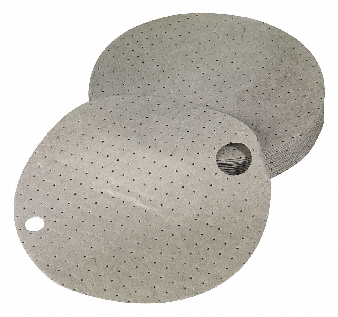 Drum Top Pad Chem/Hazmat Gray PK25