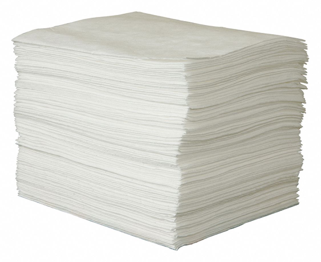 Absorb Pad Oil-Based Liquids White PK100
