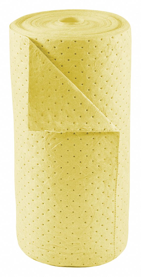 Absorbent Roll Chem/Hazmat YLW 150ft L