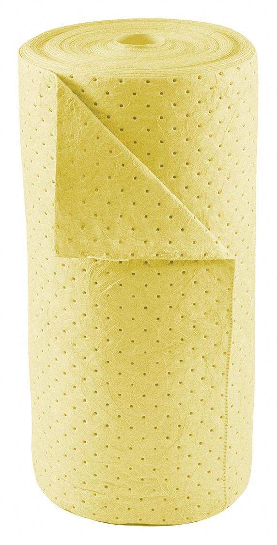 Absorbent Roll Chem/Hazmat YLW 150ft L