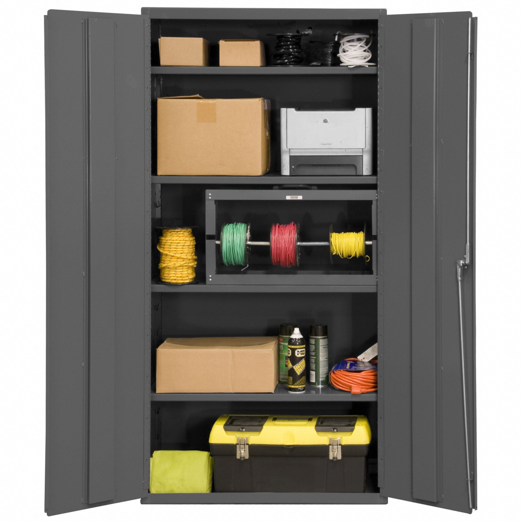 Storage Cabinet 84 x36 x18 Gray 4Shlv