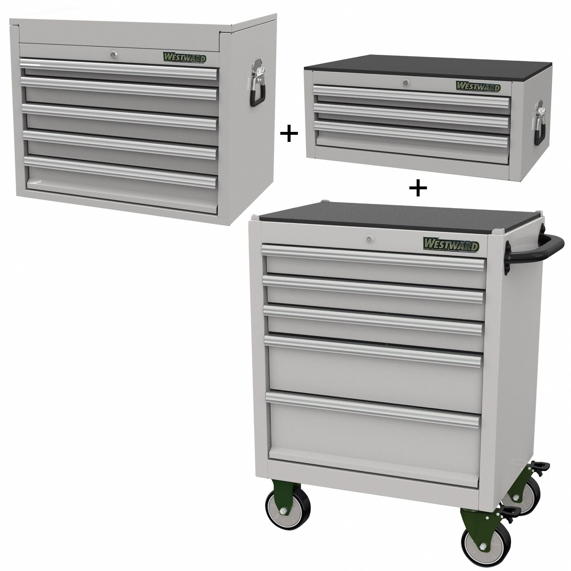 Rolling Cabinet Silver 13 Drawers