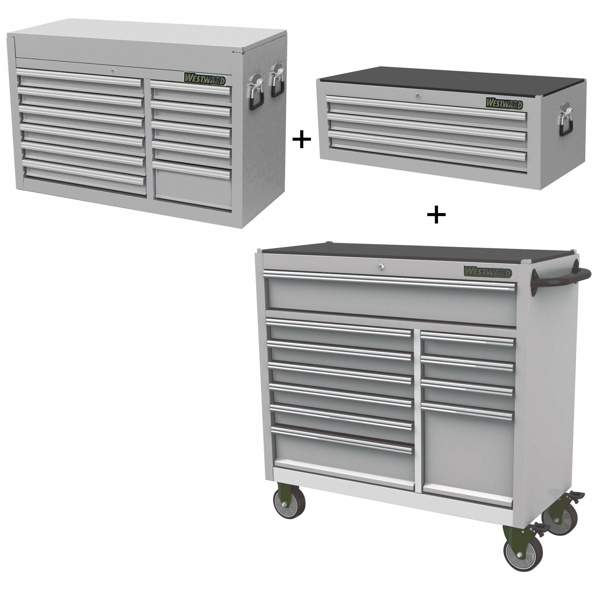 Rolling Cabinet Silver 25 Drawers