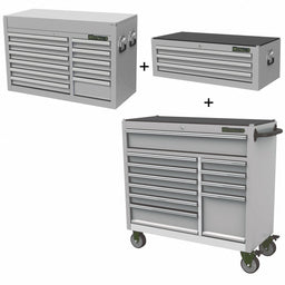 Rolling Cabinet Silver 25 Drawers