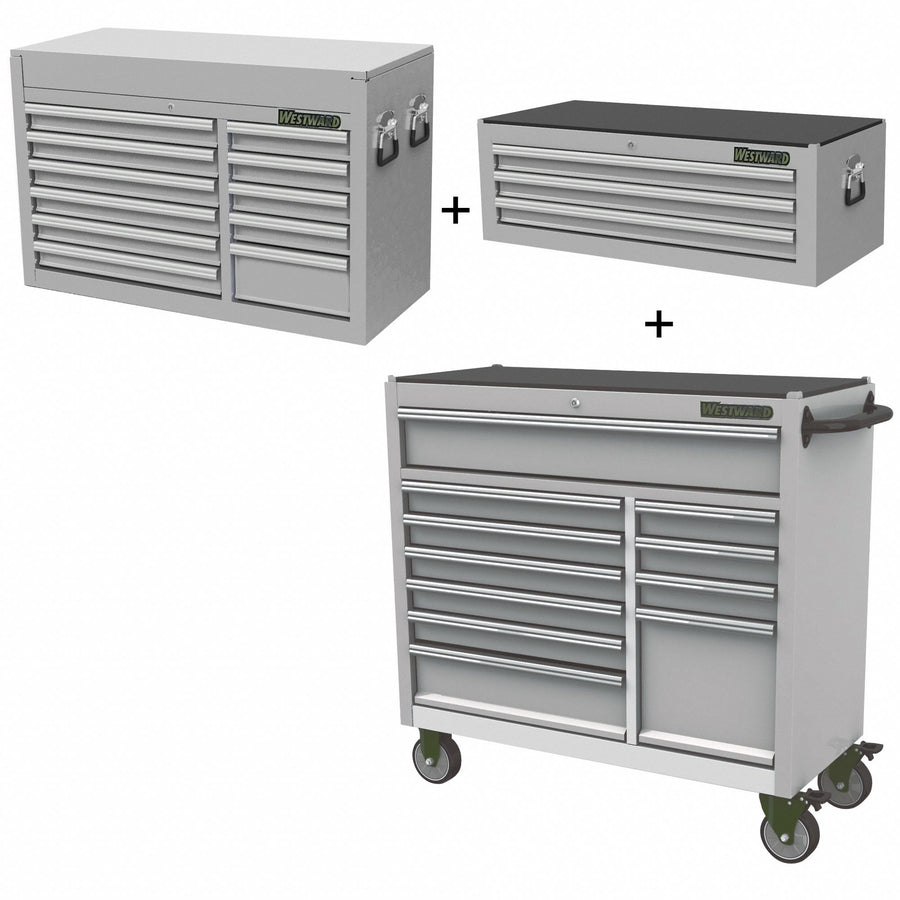 Rolling Cabinet Silver 25 Drawers