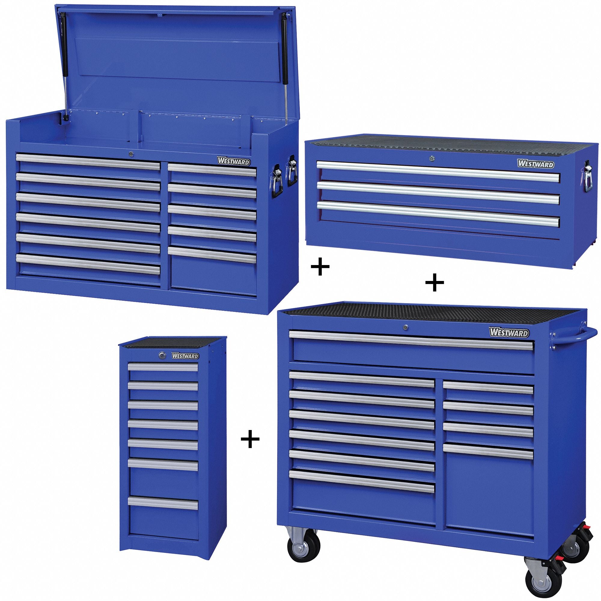RollingCabinet PwdrCt Blue 32Drawers