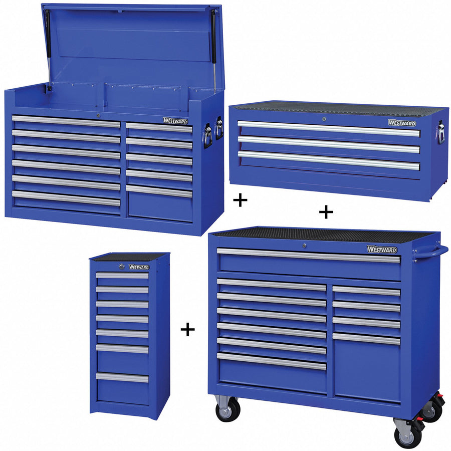 RollingCabinet PwdrCt Blue 32Drawers