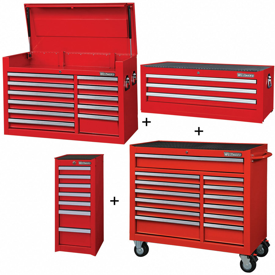 RollingCabinet PwdrCt Red 34Drawers