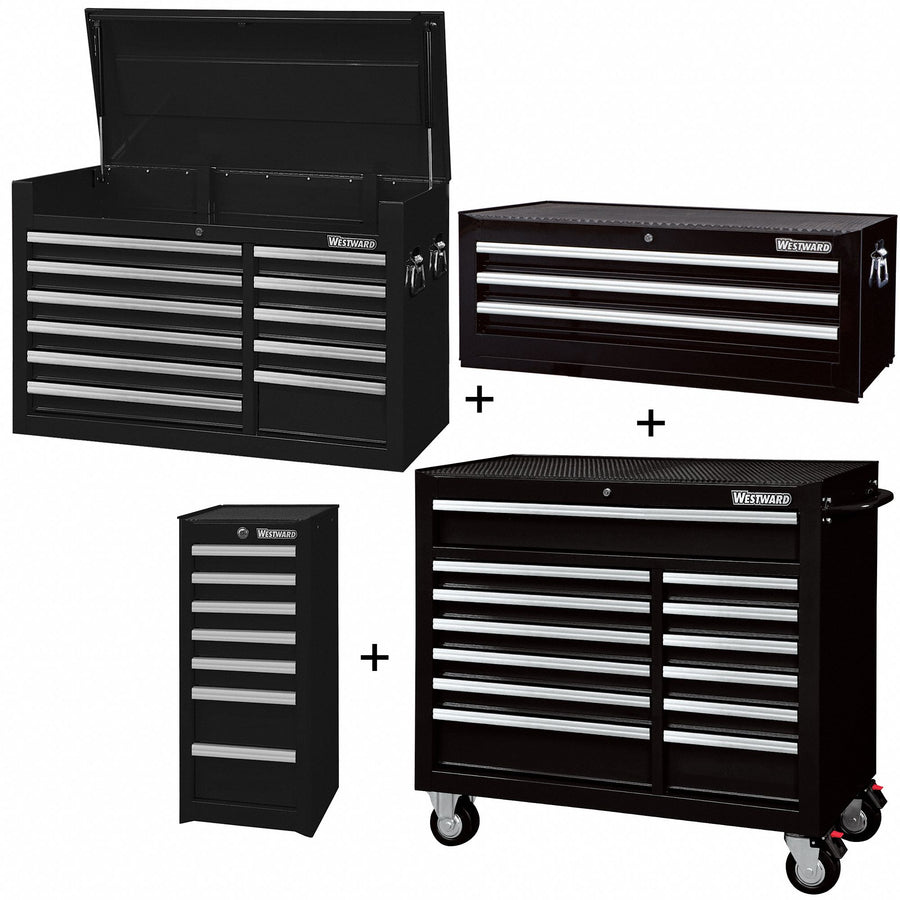 RollingCabinet PwdrCt Black 34Drawers