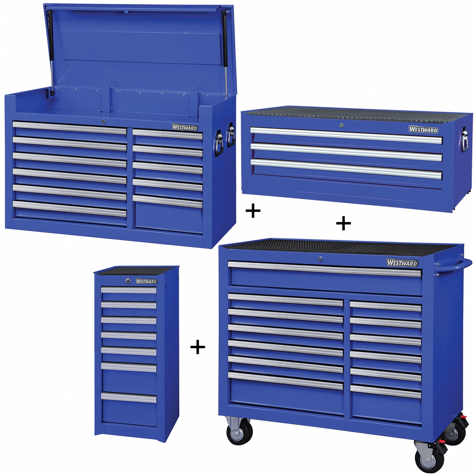 RollingCabinet PwdrCt Blue 34Drawers