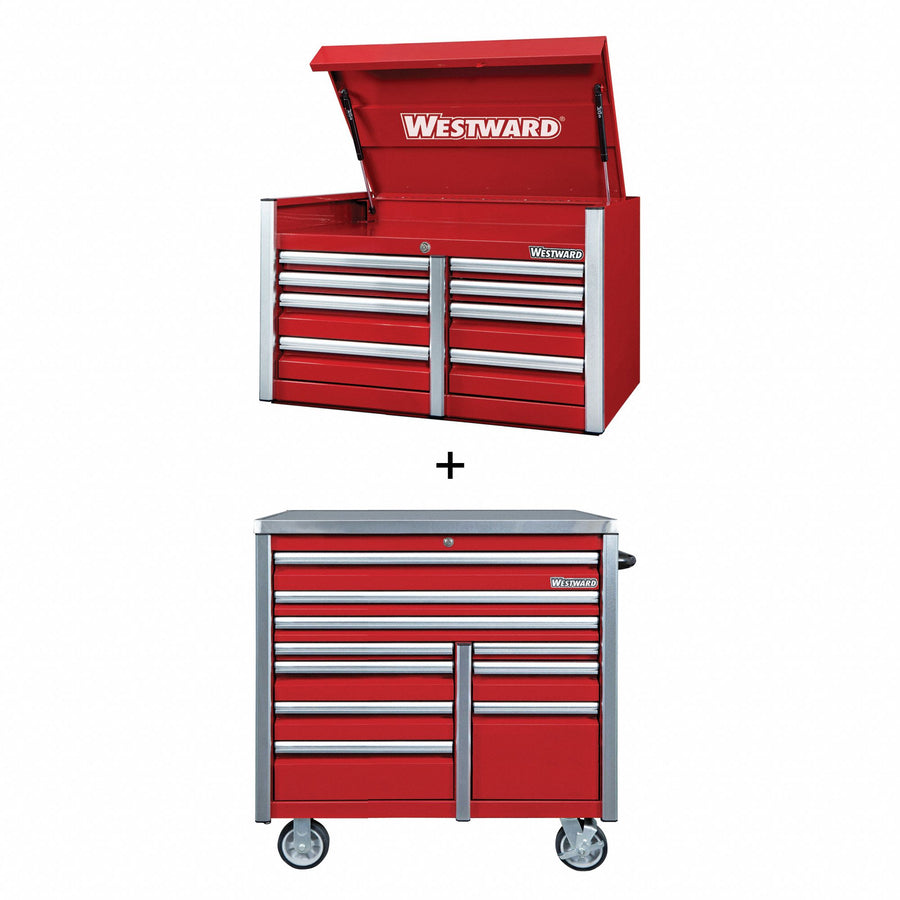 RollingCabinet PwdrCt Red 18Drawers