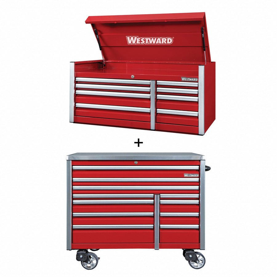 RollingCabinet PwdrCt Red 19Drawers