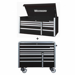 RollingCabinet PwdrCt Black 19Drawers