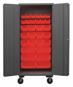 K4878 Bin Cabinet 80 x36 x24 Gray 30RedBns