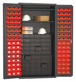 K4938 Bin Cabinet Gray 72 x36 x24 156RdBns