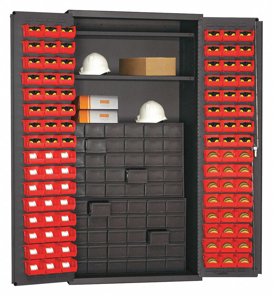 K4938 Bin Cabinet Gray 72 x36 x24 156RdBns