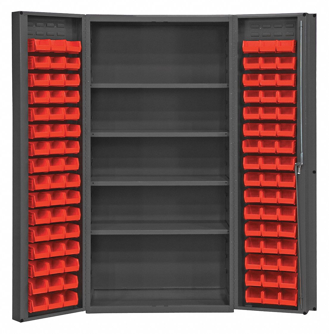 K4910 Bin Cabinet 72 x36 x24 Gray 96RedBns
