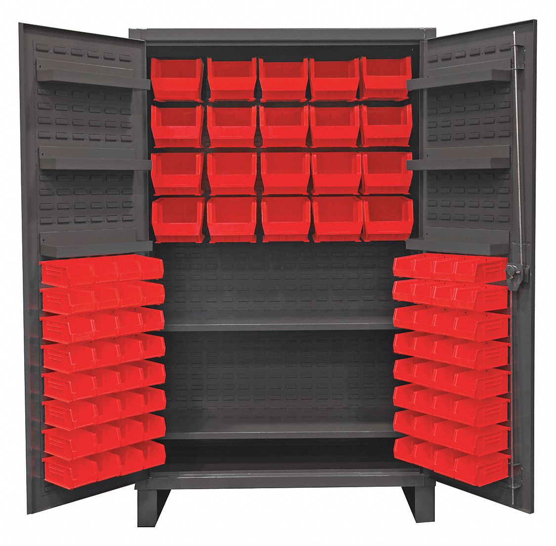 K4927 Bin Cabinet 78 x48 x24 Gray 84RedBns