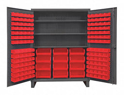 K4929 Bin Cabinet 78 x60 x24 Gray 156RedBns