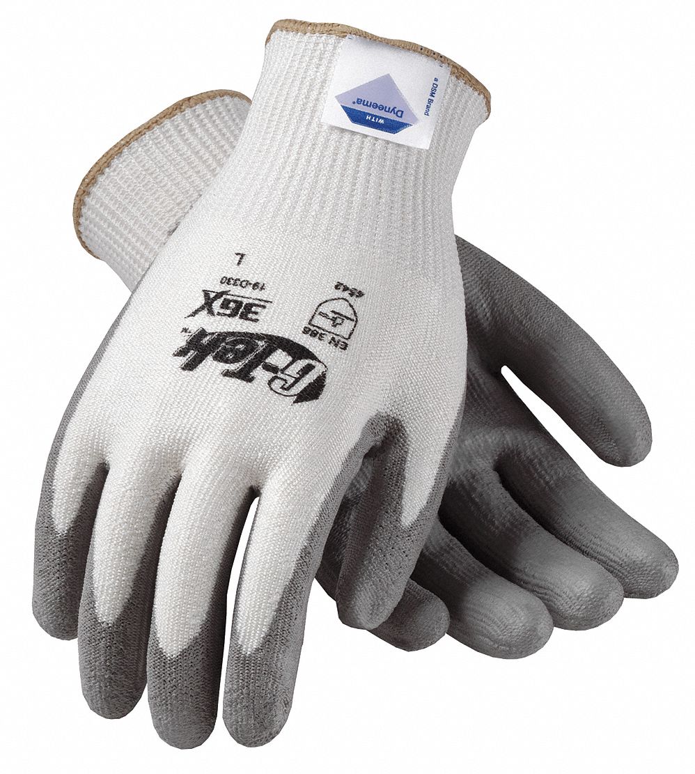 Cut Resistant Gloves White/Gray L PR
