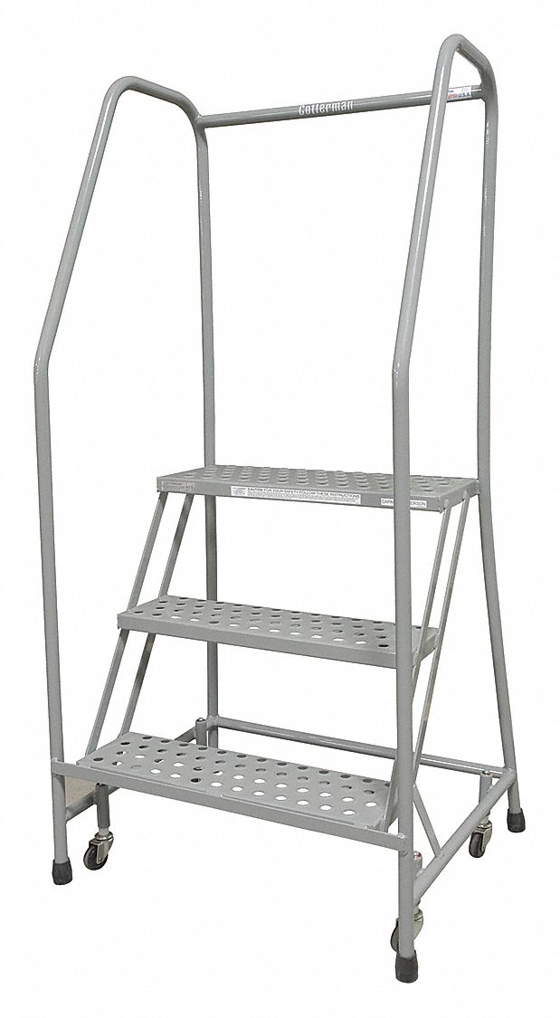 Safety Rolling Ladder 3 Steps 26in.D