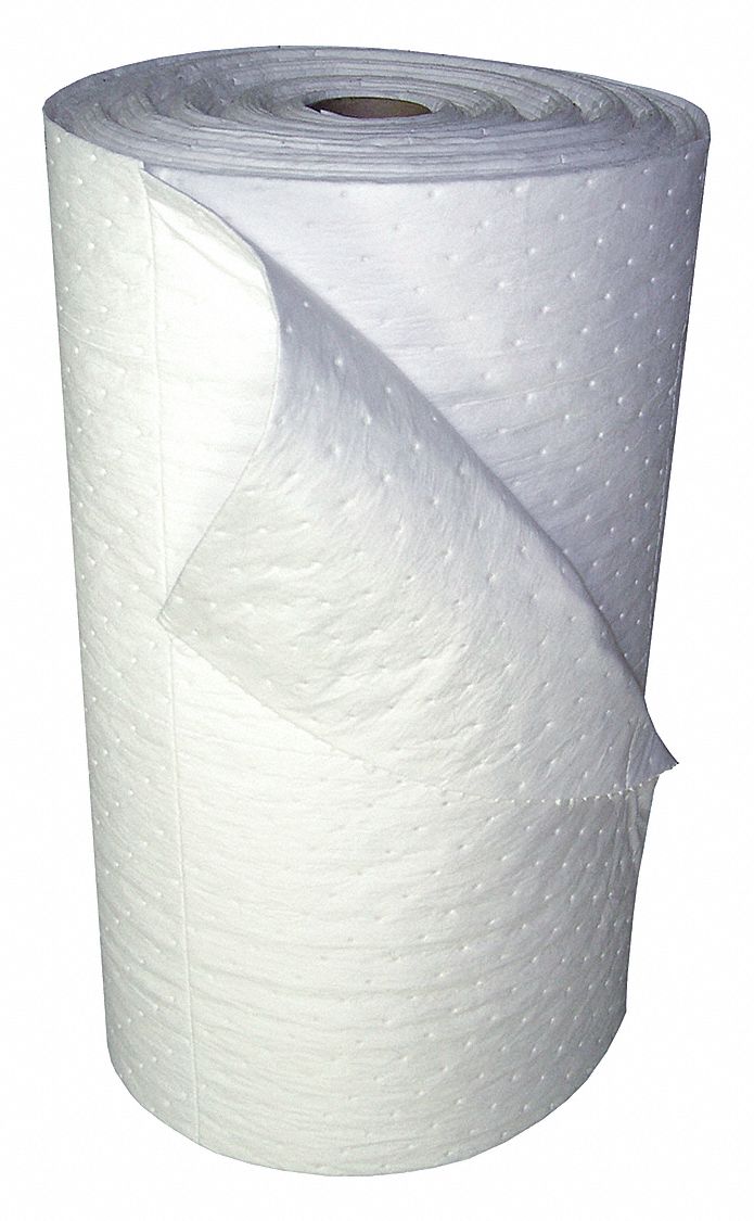 Absorbent Roll Oil-Based Liquids White