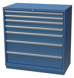 K3760 Mod Drwr Cab 41-3/4 H 7 Drwr Bright Blue