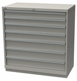 K3759 Mod Drwr Cab 41-3/4 H 7 Drwr Light Gray