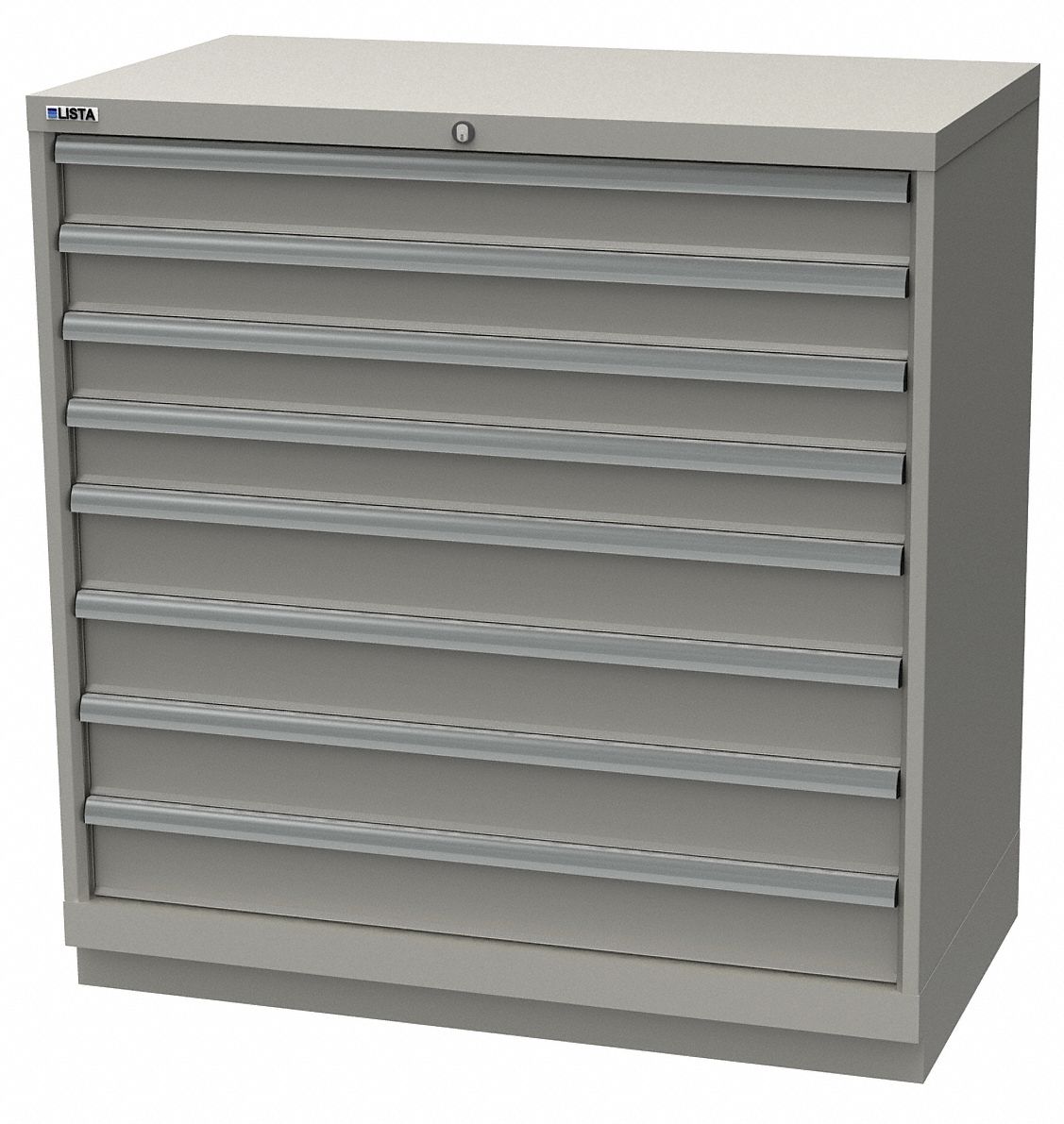 K3767 Mod Drwr Cab 41-3/4 H 8 Drwr Light Gray