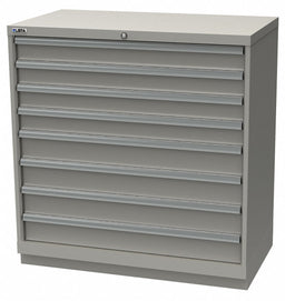 K3767 Mod Drwr Cab 41-3/4 H 8 Drwr Light Gray