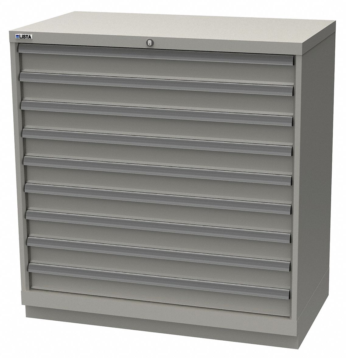 K3768 Mod Drwr Cab 41-3/4 H 9 Drwr Light Gray