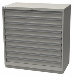 K3768 Mod Drwr Cab 41-3/4 H 9 Drwr Light Gray