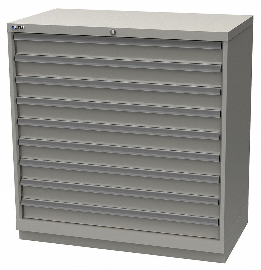 K3768 Mod Drwr Cab 41-3/4 H 9 Drwr Light Gray