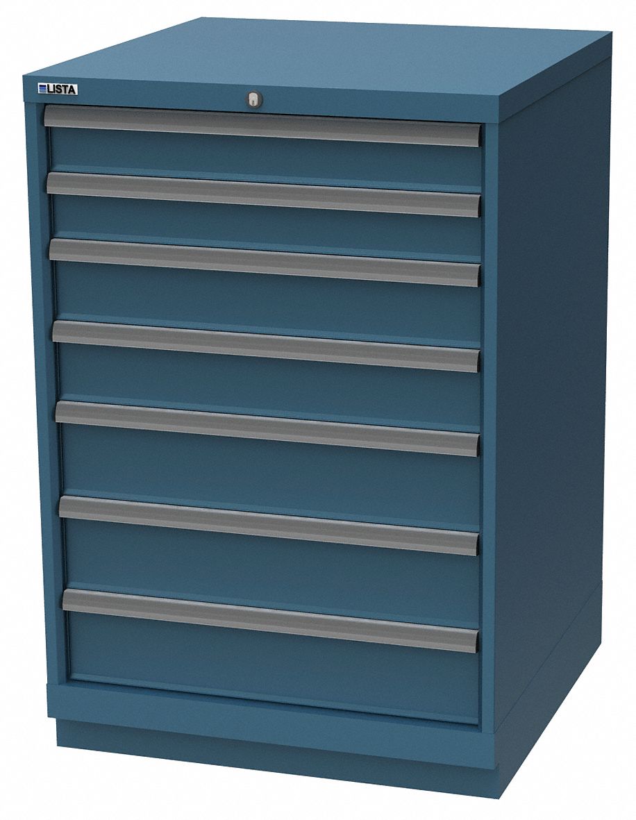 K3757 Mod Drwr Cab 41-3/4 H 7 Drwr Clssc Blue