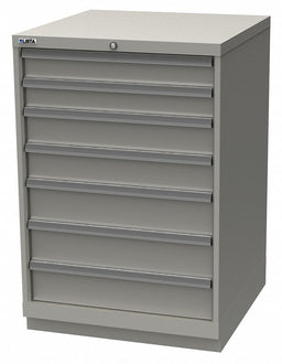 K3757 Mod Drwr Cab 41-3/4 H 7 Drwr Light Gray