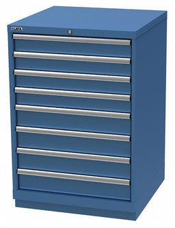 K3761 Mod Drwr Cab 41-3/4 H 8 Drwr Bright Blue