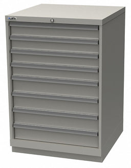 K3761 Mod Drwr Cab 41-3/4 H 8 Drwr Light Gray