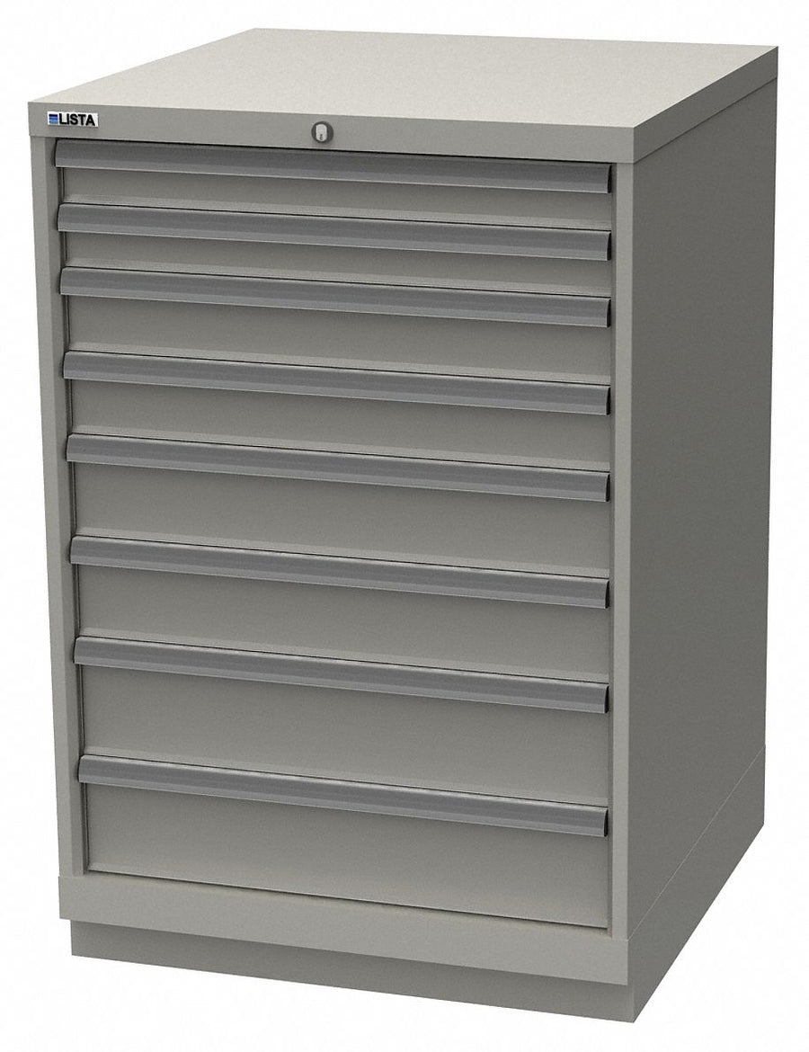 K3762 Mod Drwr Cab 41-3/4 H 8 Drwr Light Gray