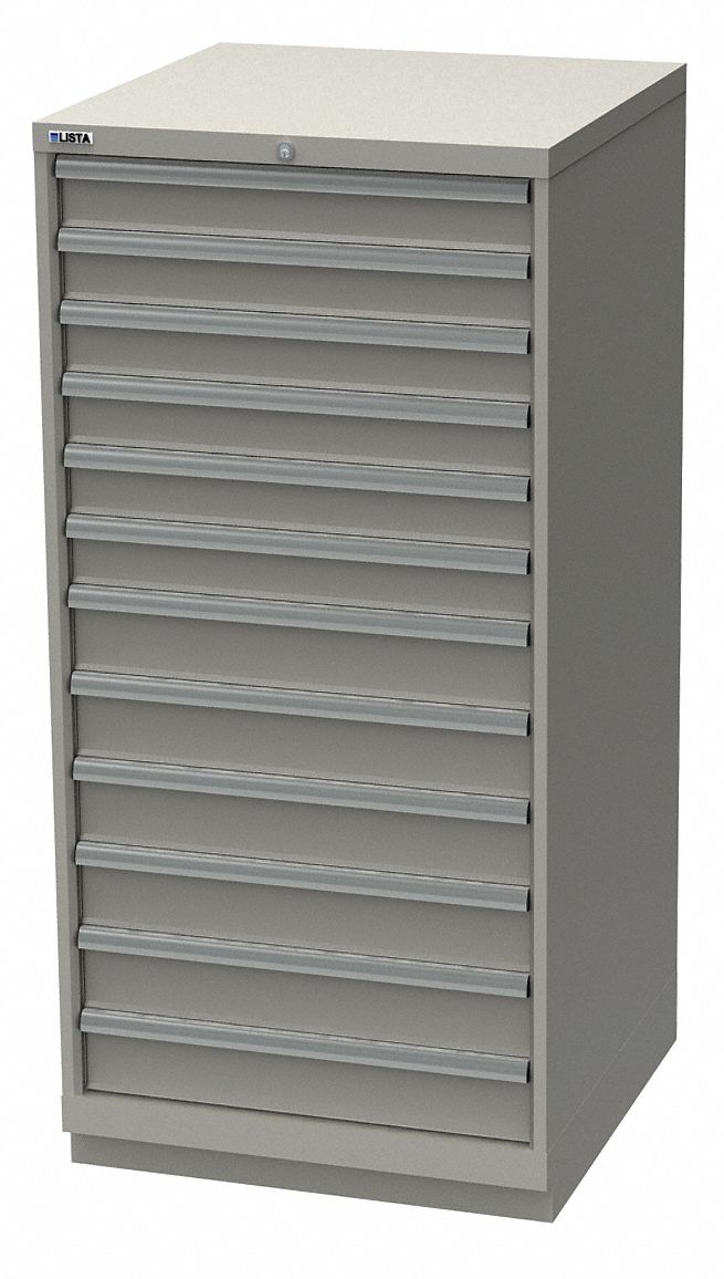 Mod Drwr Cab 59-1/2 H 12 Drwr Light Gray