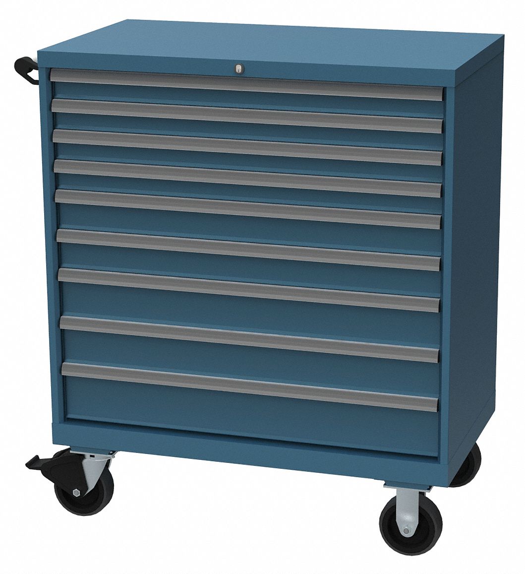 K3753 Mod Drwr Cab 47-1/2 H 9 Drwr Clssc Blue