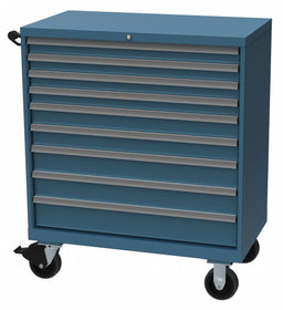 K3753 Mod Drwr Cab 47-1/2 H 9 Drwr Clssc Blue