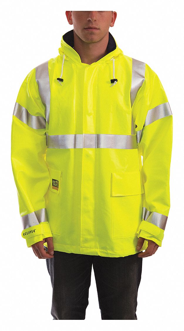 J2256 Arc Flash Rain Jacket Cat 2 Ylw/Grn L