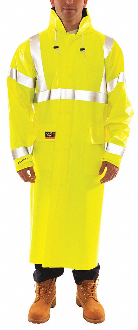 J2261 Arc Flash Rain Coat Cat 2 Ylw/Grn XL