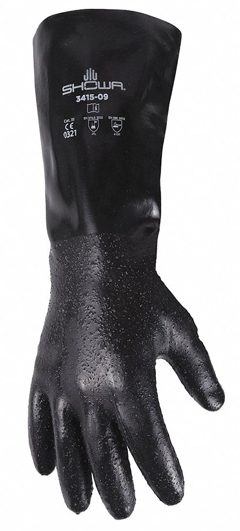 J1333 Chemical Resistant Gloves M Supported PR