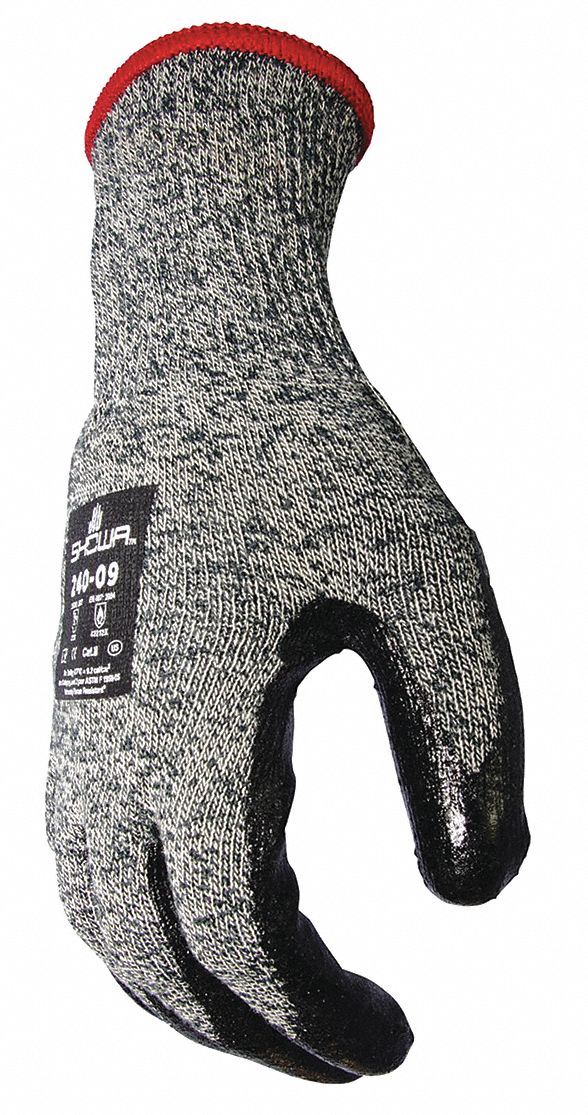 J0987 Arc Flash Gloves Neoprene S Blk/Gray PR