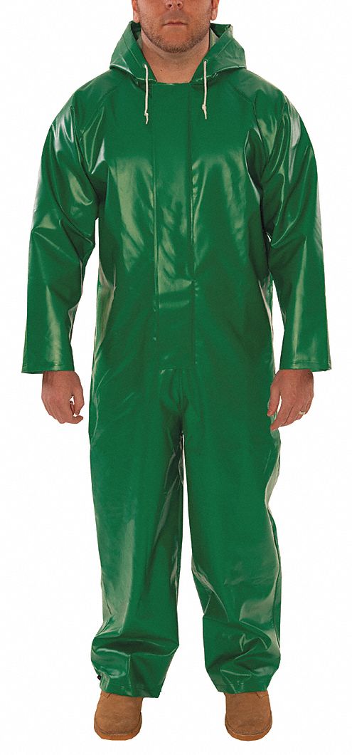 FR Coverall Rain Suit Green L