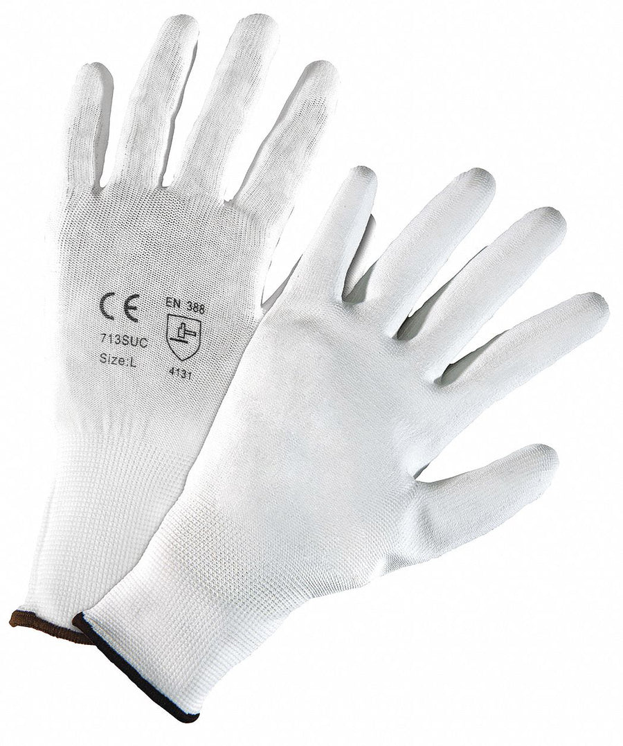 Coated Gloves White L PK12