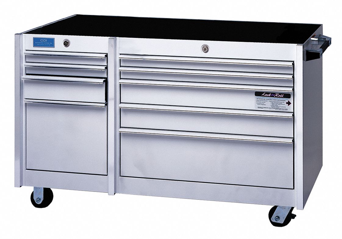 Rolling Cabinet 45 Wx24 Dx33 H White