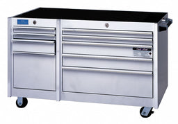 Rolling Cabinet 45 Wx24 Dx33 H White