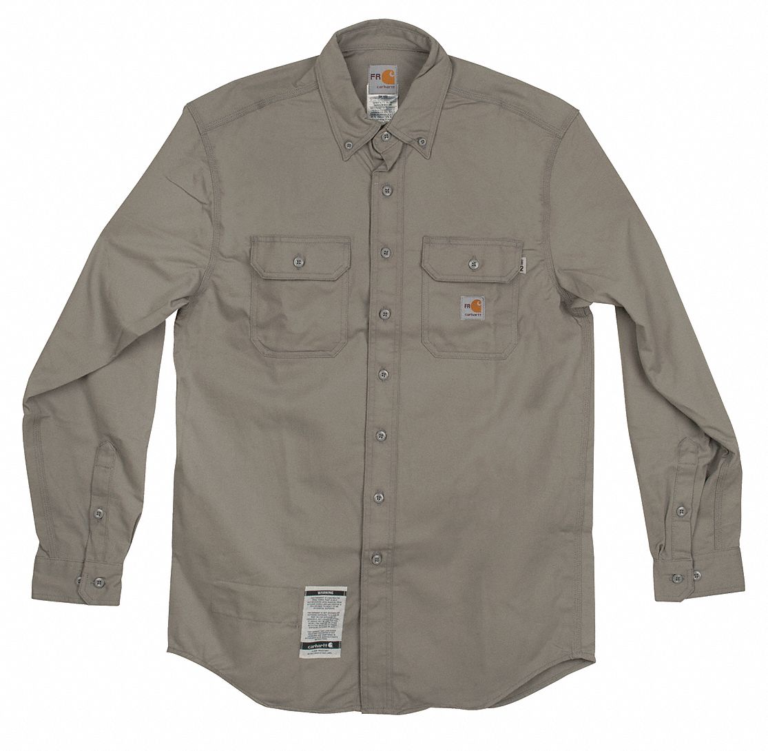 E6404 FR Long Sleeve Shirt Twill Gray XL